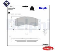 Delphi Brake Pads Set Front With Anti-Squeak Plate Fits Jeep Grand Cherokee