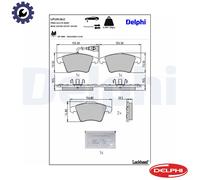 DELPHI LP1913LC Brake pad set