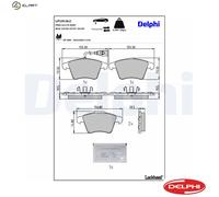 DELPHI LP1913LC Brake pad set