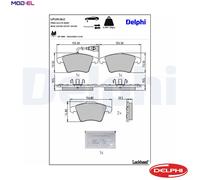 DELPHI LP1913LC Brake pad set