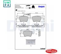 DELPHI LP1913LC Brake pad set