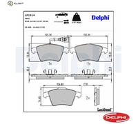 BRAKE PAD SET FRONT fit VW MULTIVAN TRANSPORTER Mk5 T5 DELPHI LP1914 7H0698151A