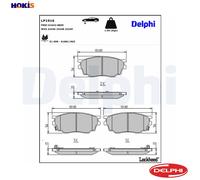 Front Disc Brake Brake Pad Set Delphi LP1916 Fits Mazda 6 Braking System