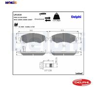 DELPHI LP1919 Brake pad set
