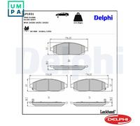 Delphi Front Disc Brake Pad Set LP1931 for Jeep Grand Cherokee & Commander
