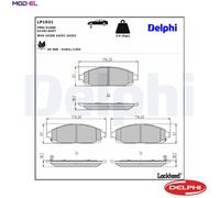 Disc Brake Brake Pad Set Delphi LP1931 Fits Jeep Commander Grand Cherokee
