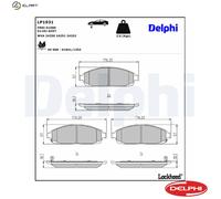 Disc Brake Brake Pad Set Delphi LP1931 Fits Jeep Commander Grand Cherokee