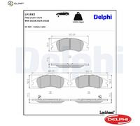 Front Disc Brake Brake Pad Set Delphi LP1932 Fits Kia Cerato Braking System