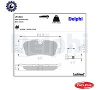 BRAKE PAD SET DISC BRAKE LP1936 FOR LAND ROVER LR3/III/SUV DISCOVERY/IV/VAN 2.7L