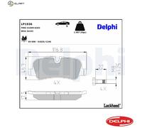 Rear Brake Pads for Land Rover Discovery 3 4 Range Rover Sport Delphi LR055454