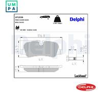 Rear Brake Pads for Land Rover Discovery 3 4 Range Rover Sport Delphi LR055454