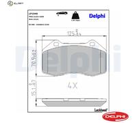 Genuine Delphi Front Brake Pad Set for Alpine A110 Renault Megane Clio LP1940