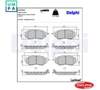 DELPHI LP1941 Brake pad set