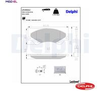 DELPHI LP1953LC Brake pad set