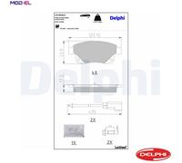 BRAKE PAD SET DISC BRAKE LP1955LC FOR FORD TRANSIT/Bus/TOURNEO/Van H9FB 2.4L