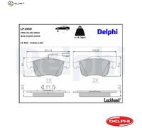 BRAKE PAD SET DISC BRAKE LP1959 FOR ALFA ROMEO 939 A6.000 1.9L939 A5.000 2.2L