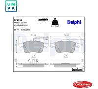 Delphi Brake Pads Set Front With Anti-Squeak Plate Fits Alfa Romeo 159 Spider