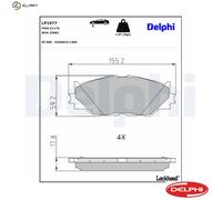 Genuine Delphi Front Brake Pads - LP1977