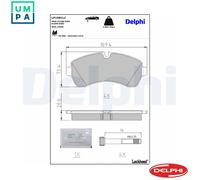 DELPHI LP1981LC Brake pad set