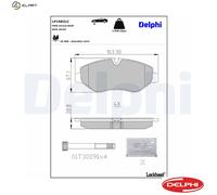 BRAKE PAD SET DISC BRAKE LP1982LC FOR VW CRAFTER/30-50/Platform/Chassis/Van 2.0L