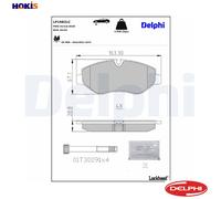 BRAKE PAD SET DISC BRAKE LP1982LC FOR VW CRAFTER/30-50/Platform/Chassis/Van 2.0L