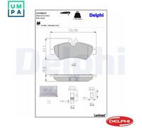 DELPHI LP1983LC Brake pad set