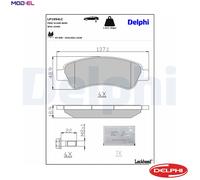 DELPHI LP1994LC Brake pad set