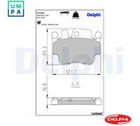 Delphi Brake Pads Front With Anti-Squeak Plate Fits Porsche 911 Boxster Cayman