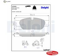 DELPHI LP2020 Brake pad set