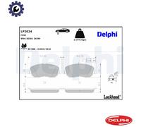 BRAKE PAD SET DISC BRAKE LP2024 FOR FIAT 939A2.000/A8.000 1.9L 4cyl CROMA 2.4L