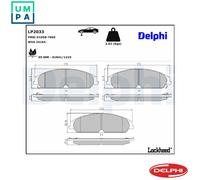 Disc Brake Brake Pad Set Delphi LP2033 Fits Chrysler Lancia MG 300C Thema MG 5