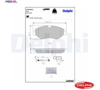 DELPHI LP2039LC Brake pad set