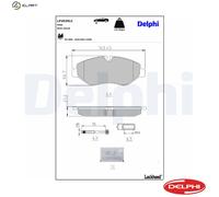 DELPHI LP2039LC Brake pad set