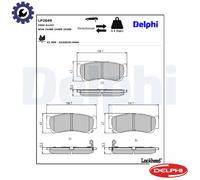 Delphi Brake Pads Rear W/ Anti-Squeak Plate Fits Hyundai H-1 H-1/Starex Santa Fe