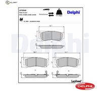 Delphi Brake Pads Rear W/ Anti-Squeak Plate Fits Hyundai H-1 H-1/Starex Santa Fe