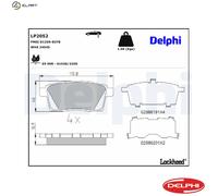 BRAKE PAD SET DISC BRAKE LP2052 FOR MAZDA L3-VDT/L3K7 2.3L L5-VE 2.5L 4cyl 3.7L