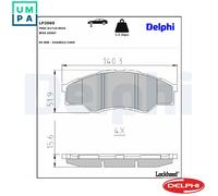 BRAKE PAD SET DISC BRAKE LP2060 FOR TOYOTA HILUX/VIGO/VII/Pickup 2.5L 4cyl