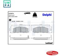 Disc Brake Brake Pad Set Delphi LP2074 Fits Mitsubishi Pajero Sport L200 Triton