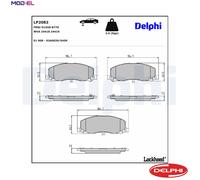 BRAKE PAD SET DISC BRAKE LP2082 FOR VAUXHALL ASTRA/Mk/VI INSIGNIA SAAB 1.4L 6cyl