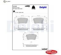 Disc Brake Brake Pad Set Delphi LP2103 Fits Toyota Auris Corolla Verso Auris Van