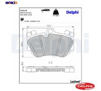 BRAKE PAD SET DISC BRAKE LP2116 FOR PORSCHE M02.2Y 3.2L M 55.01 3.6L 6cyl 4.8L