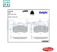 DELPHI LP2136 Brake pad set