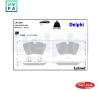 Disc Brake Brake Pad Set Delphi LP2139 Fits Mercedes GL-Class M-Class R-Class