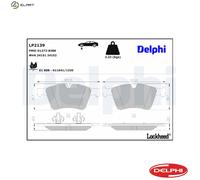 Disc Brake Brake Pad Set Delphi LP2139 Fits Mercedes GL-Class M-Class R-Class