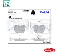 Delphi Rear Disc Brake Pad Set LP2141 - Fits BMW 5 Series F07 & 7 Series F01-F04