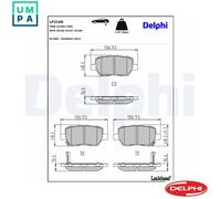 Brake pads Low-Metallic LP2160 DELPHI for HONDA LEGEND IV