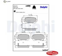 Genuine Delphi Rear Brake Pads - LP2174
