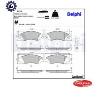 Disc Brake Brake Pad Set Delphi LP2176 Fits Land Rover Discovery Discovery