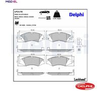 Disc Brake Brake Pad Set Delphi LP2176 Fits Land Rover Discovery Discovery