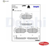 DELPHI LP2182 Brake pad set